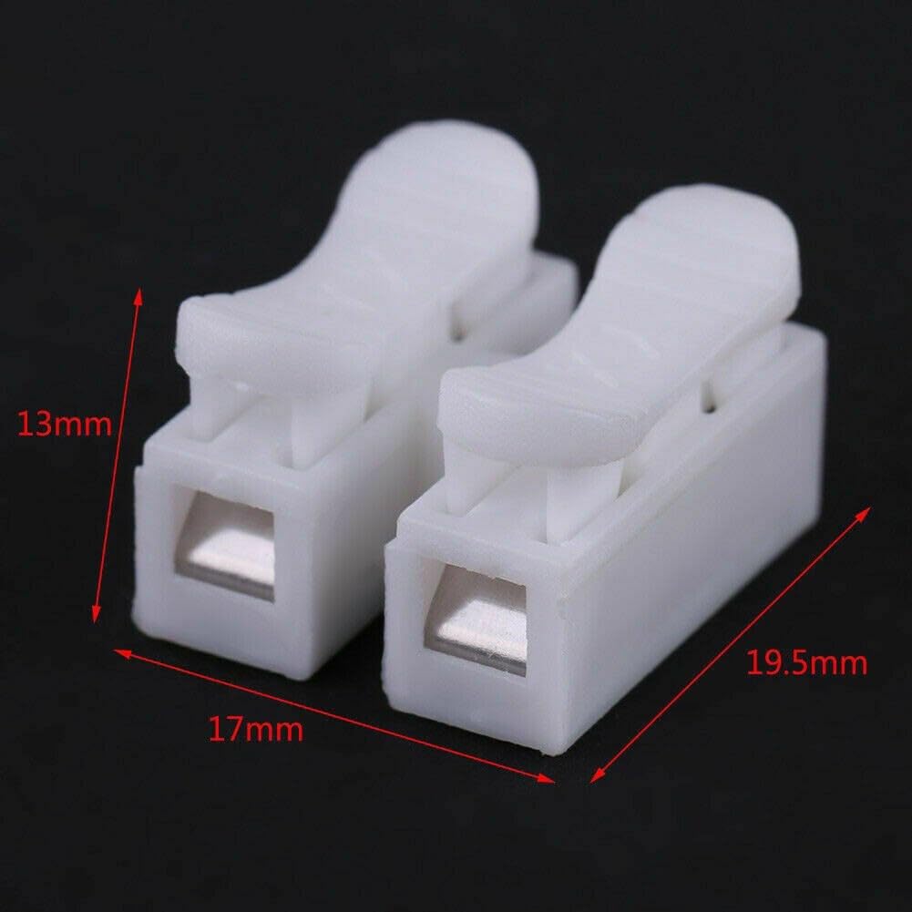 ya 16 10.20 baidi 30Pcs CH2 Spring Quick Wire-Connector Cable Clamp Term l Block LED Strip-Light