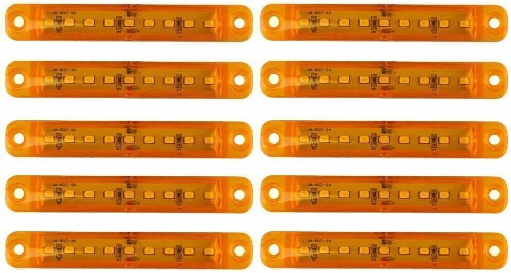 ya 3 8.24 baidi 10 Pack Amber 9 LED Sealed Side Marker Clearance Lights 12 Volt Car Truck Trailer 