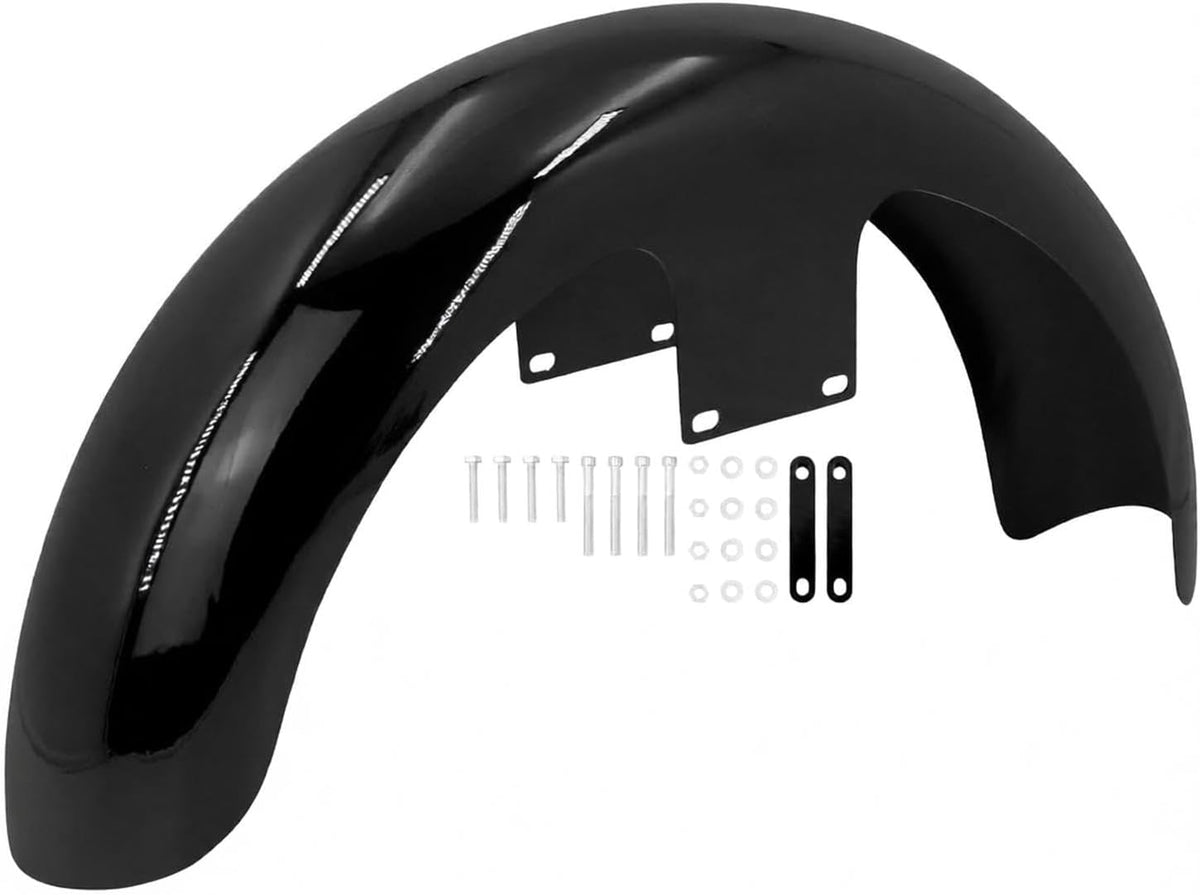 ya 28 10.13 zhengce Gloss Black 120/19 Wrap Front Fender for Harley Touring Road Electra Glide