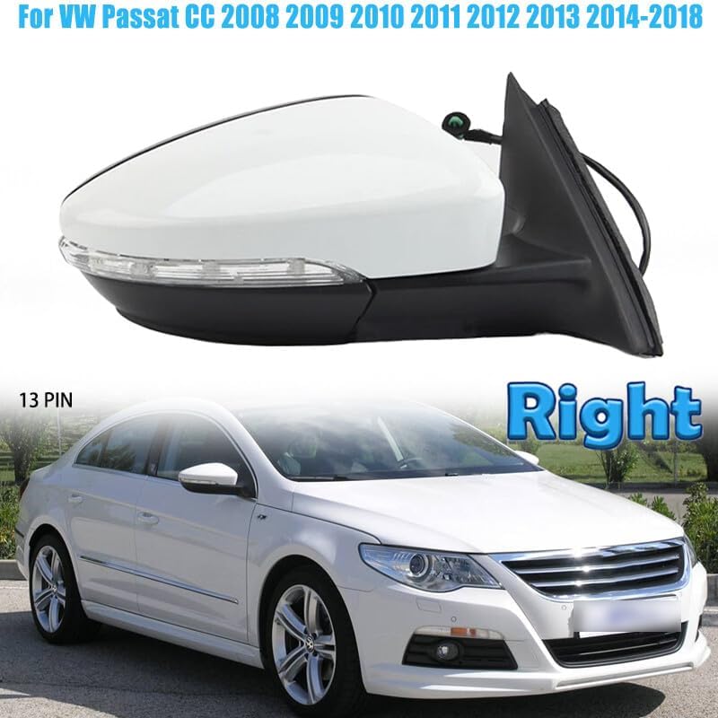 ya 11 9.14 baidiRight Side Door Mirror Turn Signal Light 13-Pin for VW for Passat CC 2008-2018