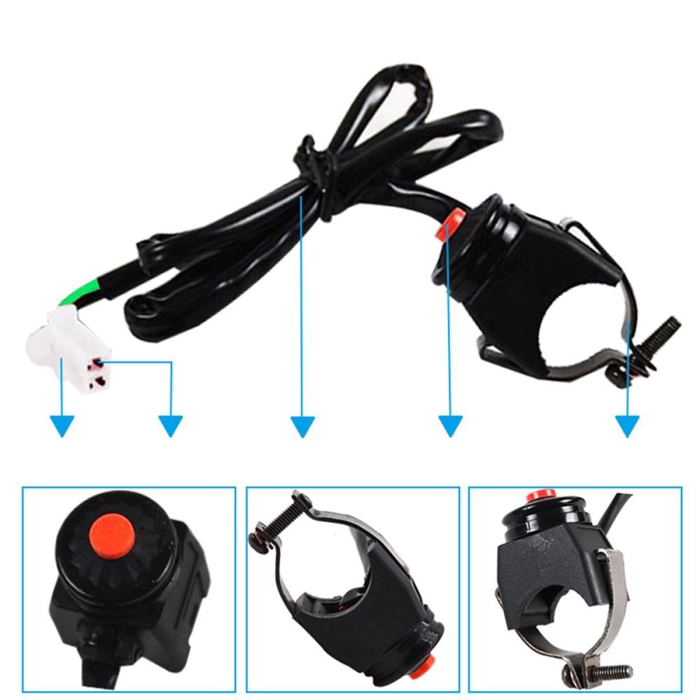 ya 13 9.15 baidi 12 V Motorcycle Switch Flash Controller Eemergency Light Button Double