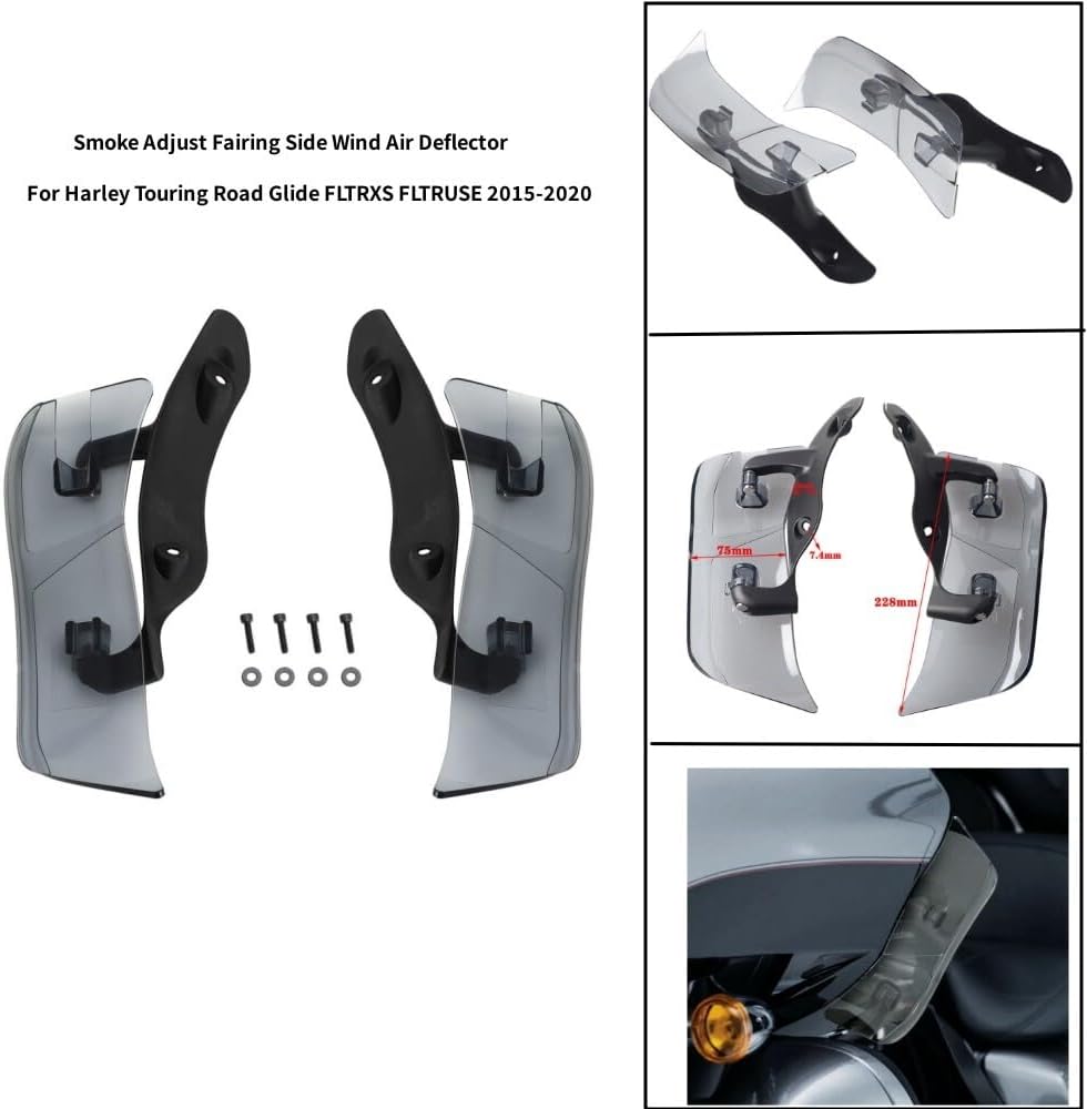 ya 23 10.7 baidi Smoke Over-Flow Crosswind Adjustable air Deflector Suitable for Harley Road Gliding 15+-