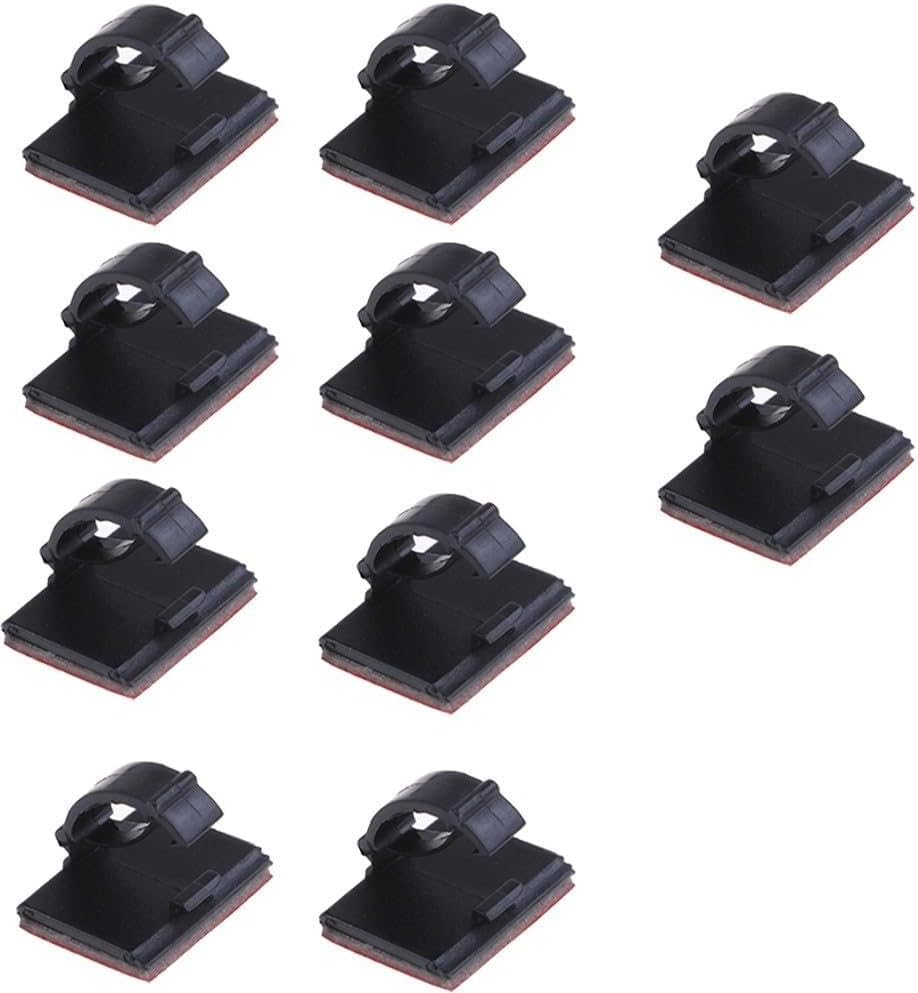 ya 4 8.8.2 10Pcs Self-Adhesive Wire Cable Clamp Clip Holder For Car Organizer