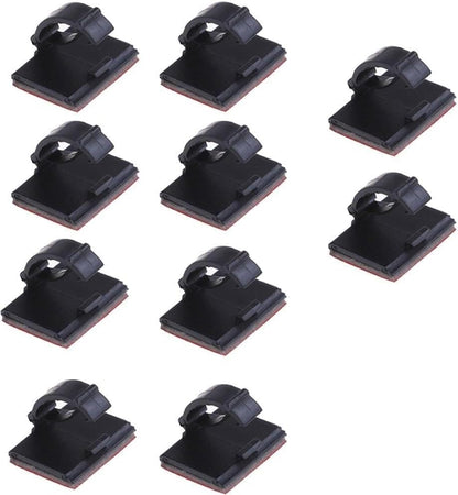 ya 4 8.8.2 10Pcs Self-Adhesive Wire Cable Clamp Clip Holder For Car Organizer