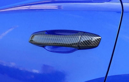 ya 5 8.10 for Audi Q3 2019-2020 2021 Carbon Fiber Style Outside Door Handle Cover Trim 8X