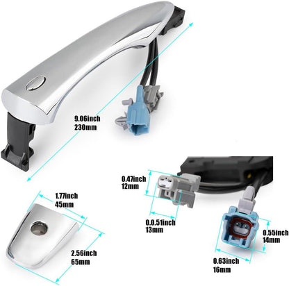ya 10 9.16 baidi for Infiniti FX35 FX45 Front Driver Side Outside Chrome for Smart Entry Door Handle