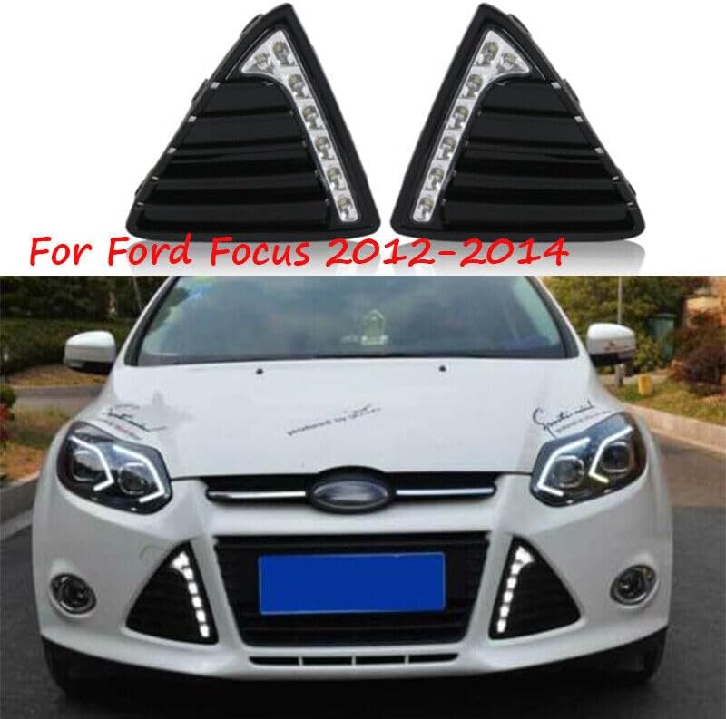 ya 7 8.24 baidi LED Front Bumper Lamp Refit Day Running Light Turn Lamp Car for Ford Focus 12-14