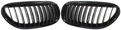 ya 4 8.14 2x Front Kidney Bumper Grille Grill For Fit for BMW E63 E64 650i M6 2004-2010