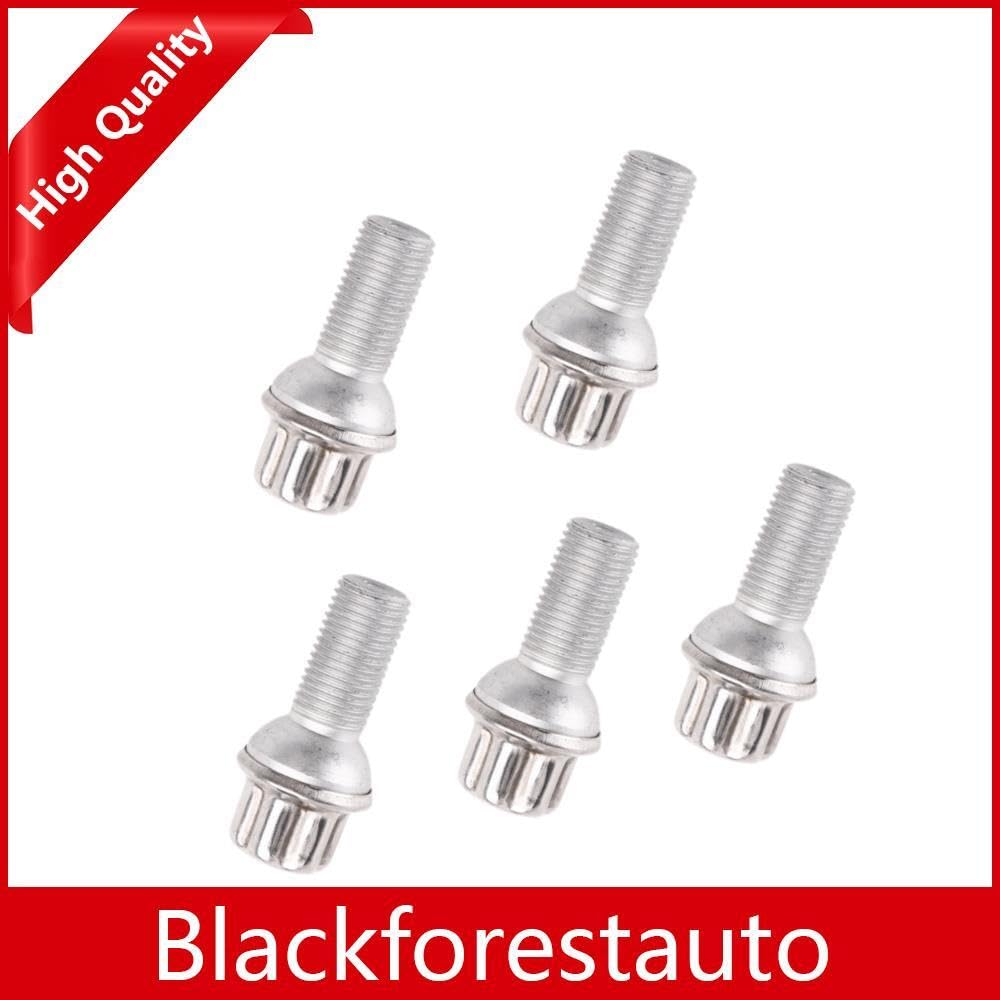 ya 5 8.10 5Pcs Set Wheel Lug Bolt Fit for Mercedes-Benz E280 E300 E320 E350 E500 E55 AMG