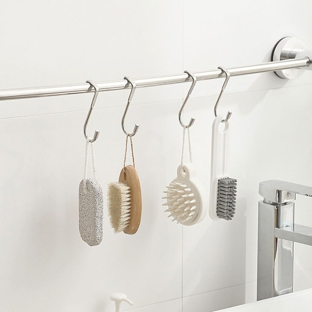 ya 26 10.21 baidi 4 Pcs Hook up Narrow Over Door Hooks Cabinet Multi-Functional Behind The