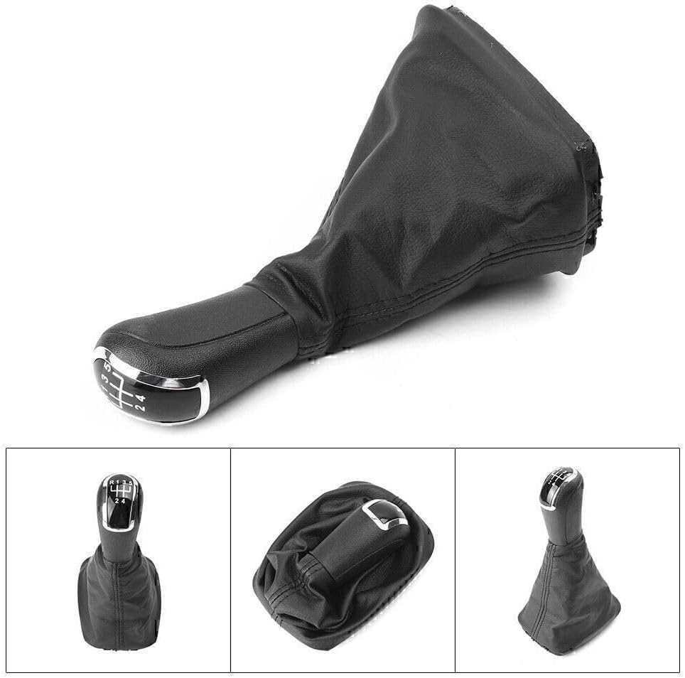 ya 4 8.14 5 Speed Manual Car Gear Shift Knob Shifter Lever Leather for Skoda Fabia 2000-08