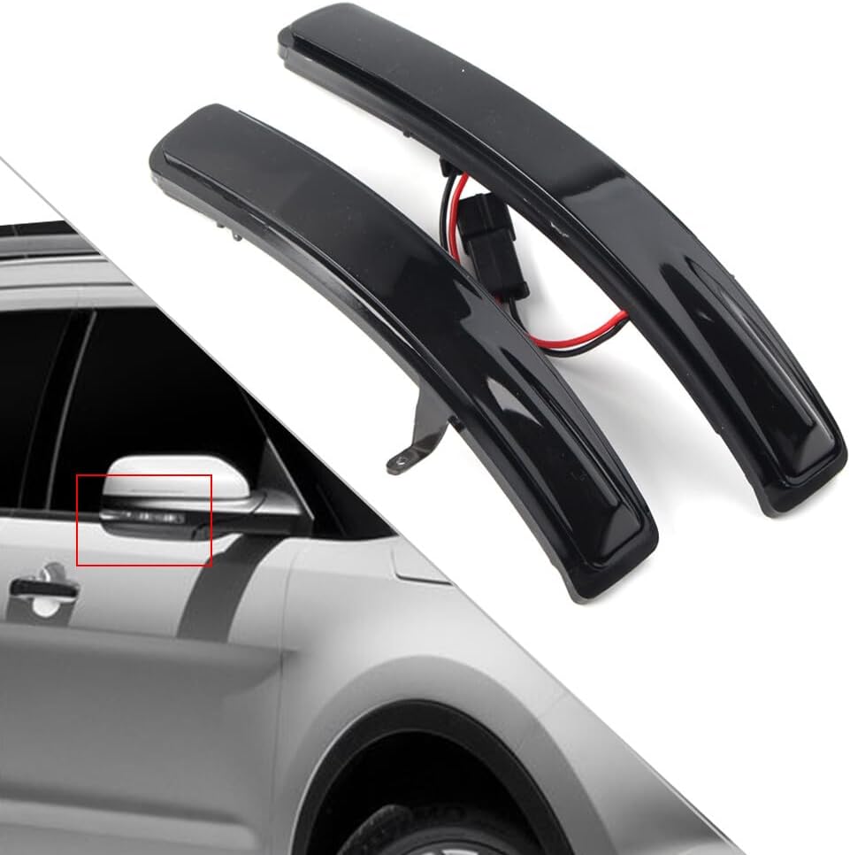 ya 11 9.14 baidiPair Side Mirror Dynamic Turn Signal Sequential Light for Ford Explorer 11-19