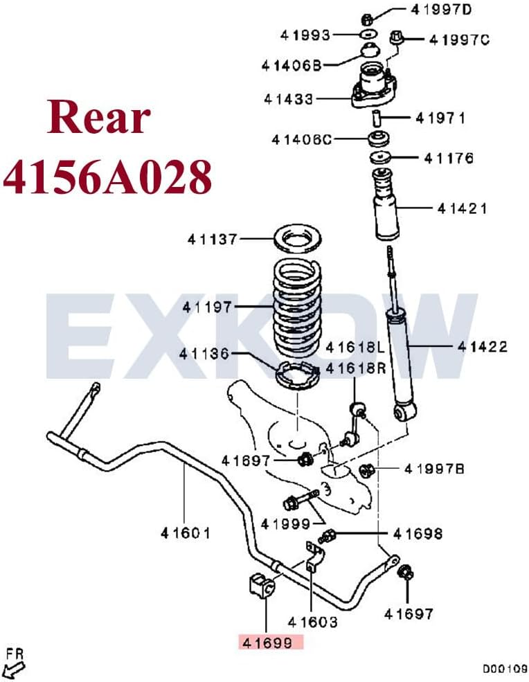 ya 5 8.10 2X Rear SUSP Stabilizer Bushing for Mitsubishi for Outlander 2.4 3.0 06-12 4156A028