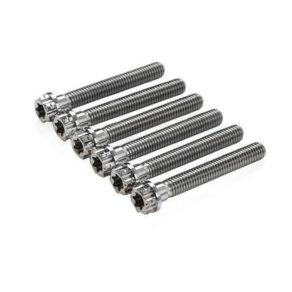 ya 6 8.24 baidi 6pcs Bolts Torx Head Flange Screws M6x55mm for Motorcycle Bike Silver