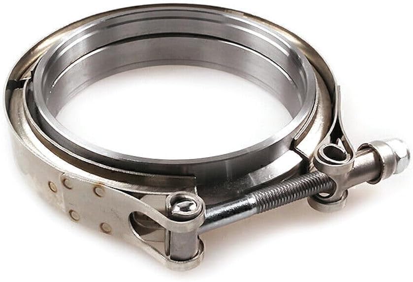ya 4 8.14 4 V-Band Flange & Clamp Kit Fit Turbo Downpipes Mild Steel Flange