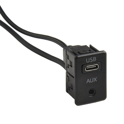 ya 23 10.7 baidi AUX & Type C Panel Socket Adapter for Vehicle Dashboard 145cm Long Cable