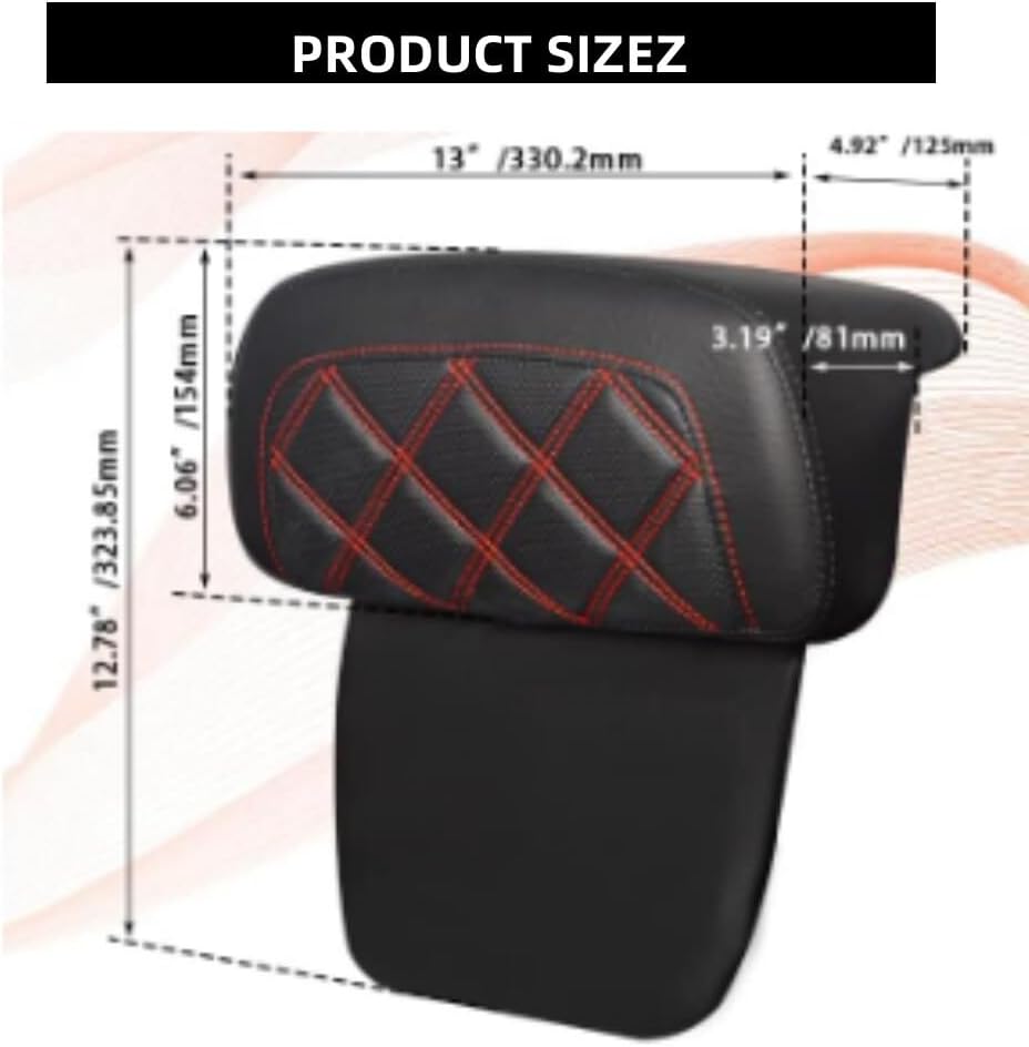 ya 6 8.24 baidi Suitable for Harley Davi for DS on Tour Pak Touring 2014+shaver chopper bag trunk backrest pad