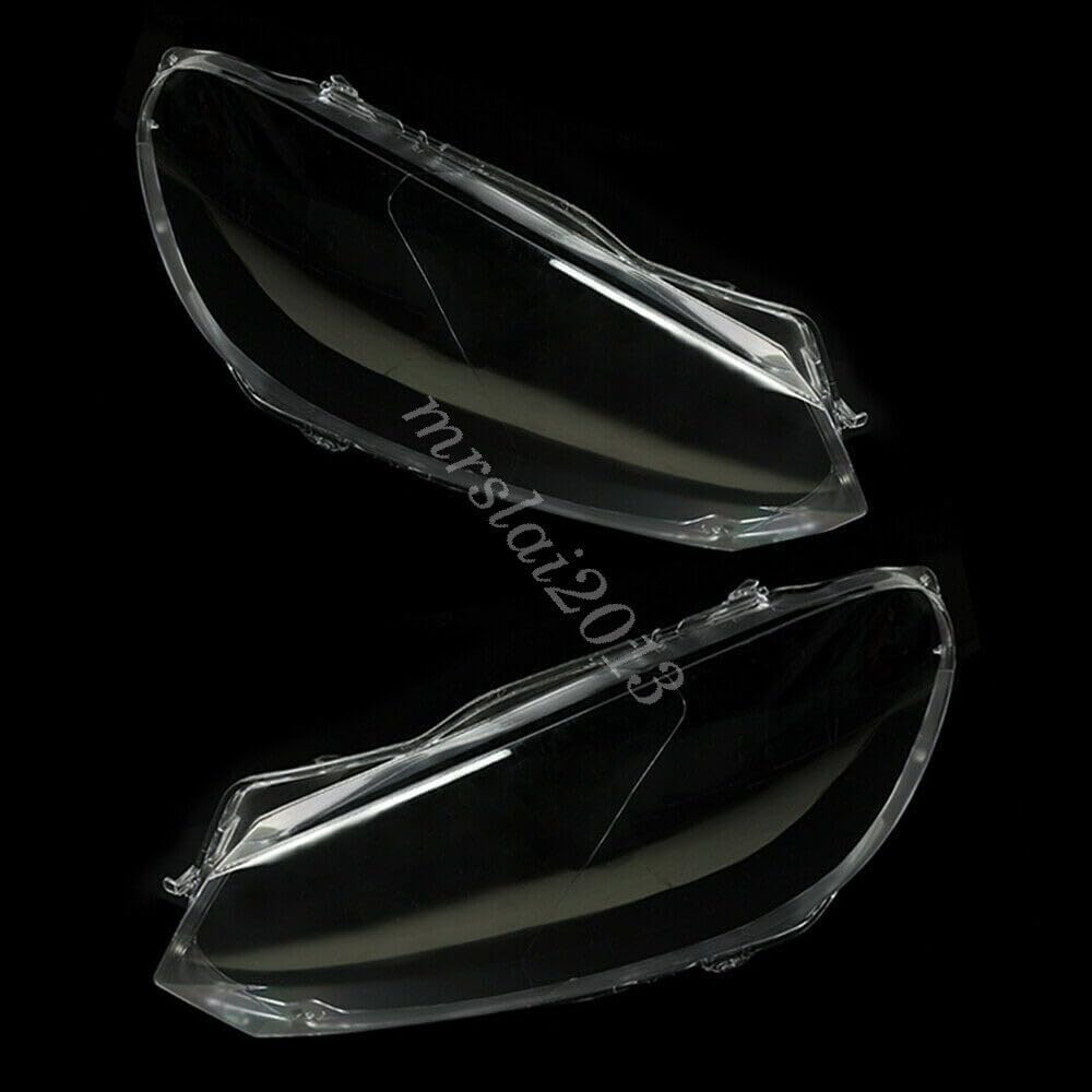 ya 9 10.24 Headlight Lenses Cover Clear Lens Replacement L + R for VW for Golf 6 MK6 2010-2014