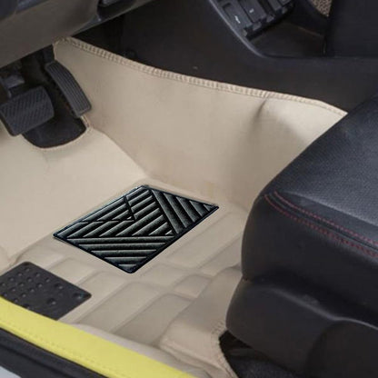 ya 4 8.10 Black PVC Car Truck Floor Carpet Pad Heel Foot Mat Pedal Patch Cover 25cm x 15cm