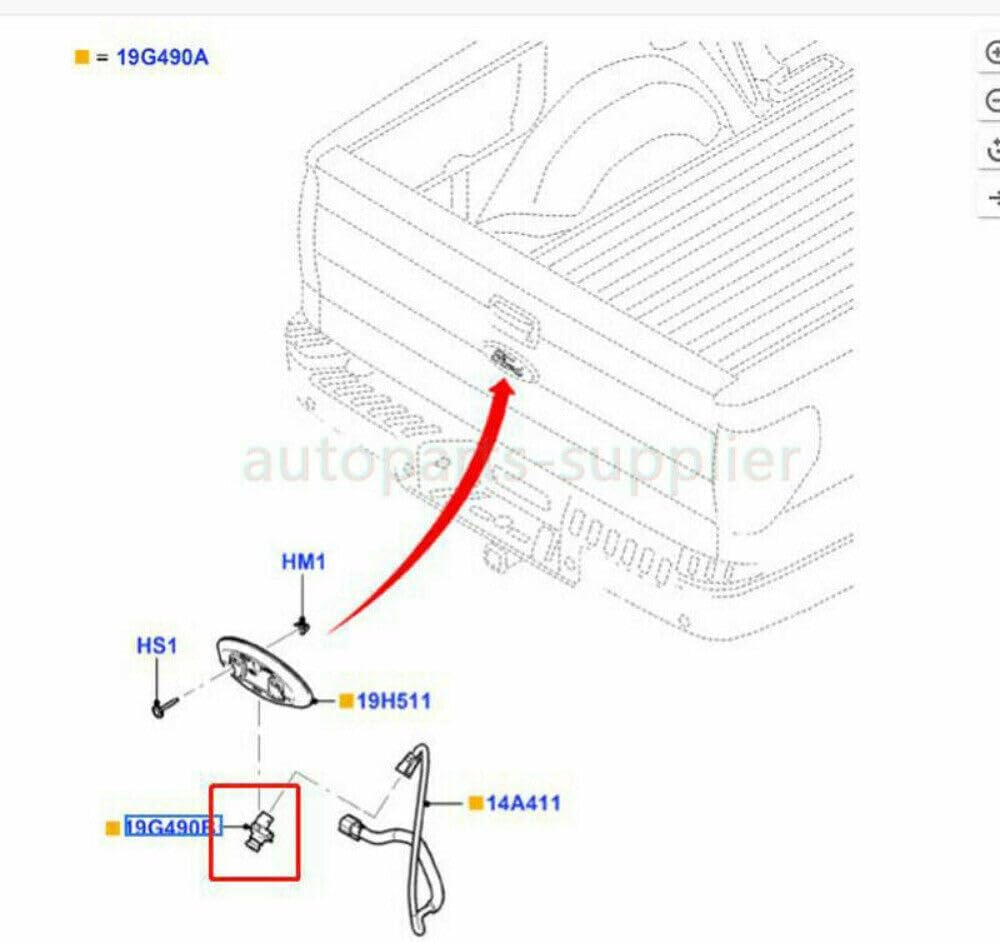 ya 2 8.24 baidi for 2011-2014 for Ford F-150 Rear View Backup Parking Reverse Camera EL3Z19G490D 
