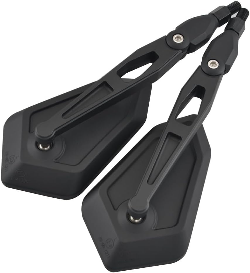 ya 13 9.15 baidi Pair Universal Matte Black 10mm Screw Motorcycle Motorbike Rearview Side Mirror