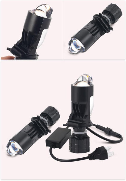 ya 4 8.14 H4/9003/HB2 LED Bulb for Mini Projector Lens White High/Low Beam Bulb Headlight 