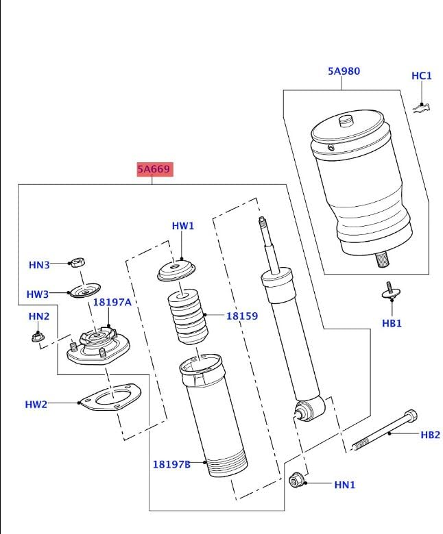 ya 12 10.8 baidi 2x Rear Left Right Shock Absorbers Fit for Land Rover Range Rove III L322 3.6 368DT
