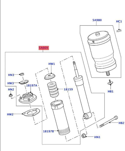 ya 12 10.8 baidi 2x Rear Left Right Shock Absorbers Fit for Land Rover Range Rove III L322 3.6 368DT