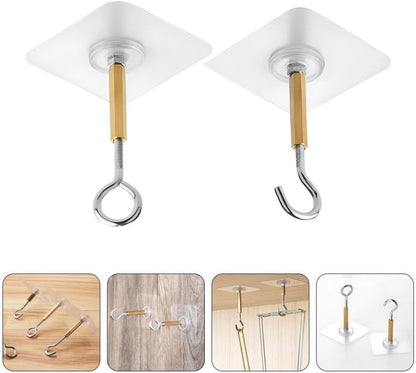 ya 26 10.21 baidi 4pcs Adhesive Hooks Wall Ceiling Hooks Cabinet Hooks Hanging Towel Lights Coat
