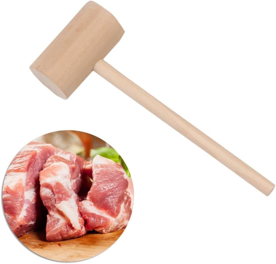 ya 14 9.20 baidi 4 Pcs Wood Meat Tenderizer for Pounding Meats Pounder Tool-1