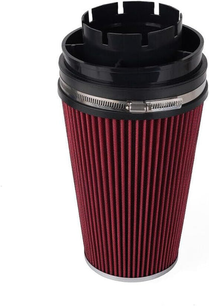 ya 13 9.15 baidi 4'' 102mm Long High Flow Inlet Cone Red Dry Filter Cold Air Intake Replacement