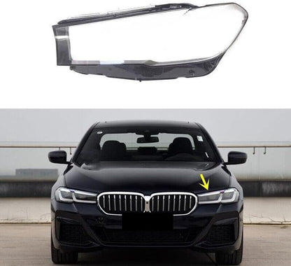 ya 4 8.24 baidi Left Headlight Transparent Lens Protective Cover+sealant Suitable for BMW 5 Series G30 G38 2021-2023