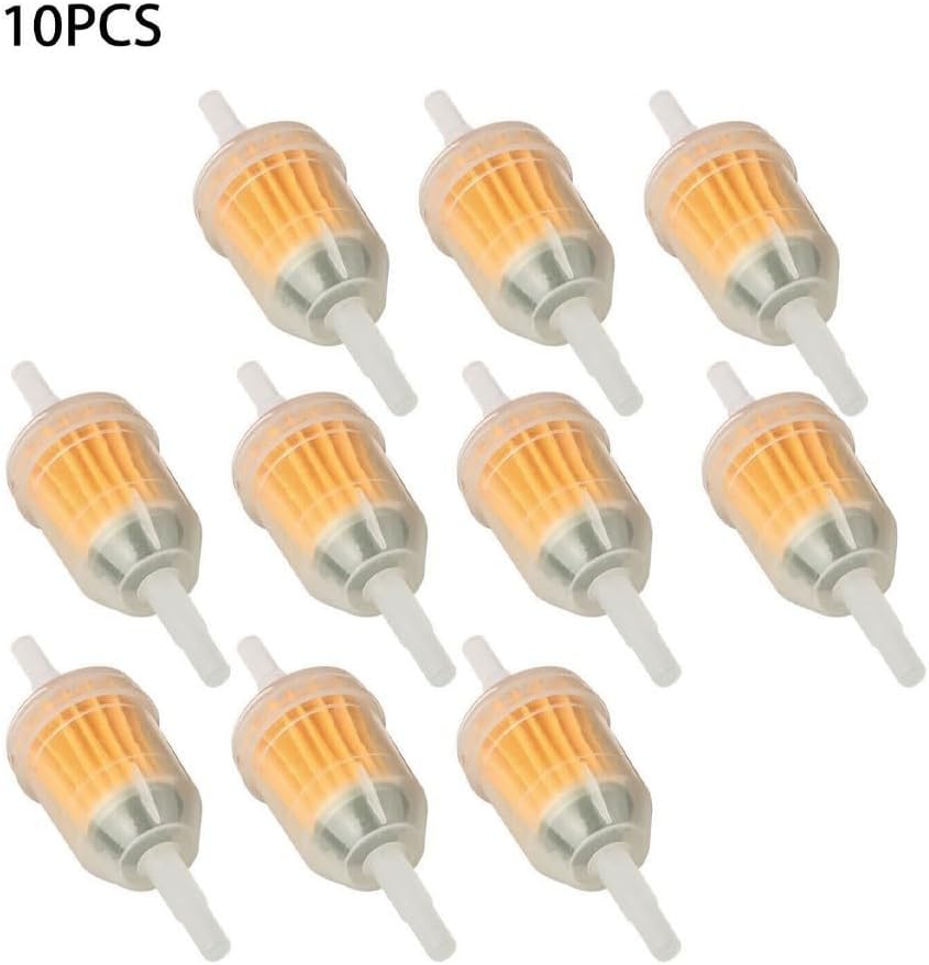 ya 26 10.21 baidi 10Pcs 1/4 6mm/8mm Inline Fuel Filter for Small Engine Lawn Garden Mower