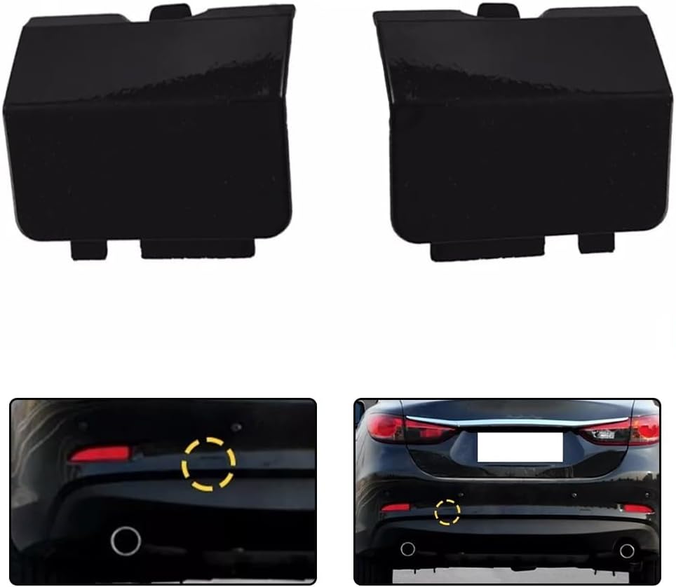 ya 9 10.24 1Pair Rear Bumper Towing Tow Hook Hole Eye Cover Cap for for Mazda 6 2013-2