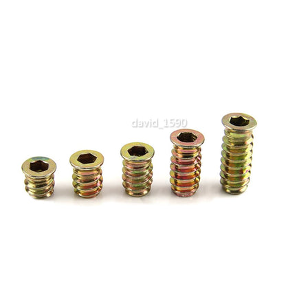 ya 15 10.19 baidi M6 M8 M10 Furniture Hex Drive Flat Head Nuts Screws Threaded for Wood Insert-13