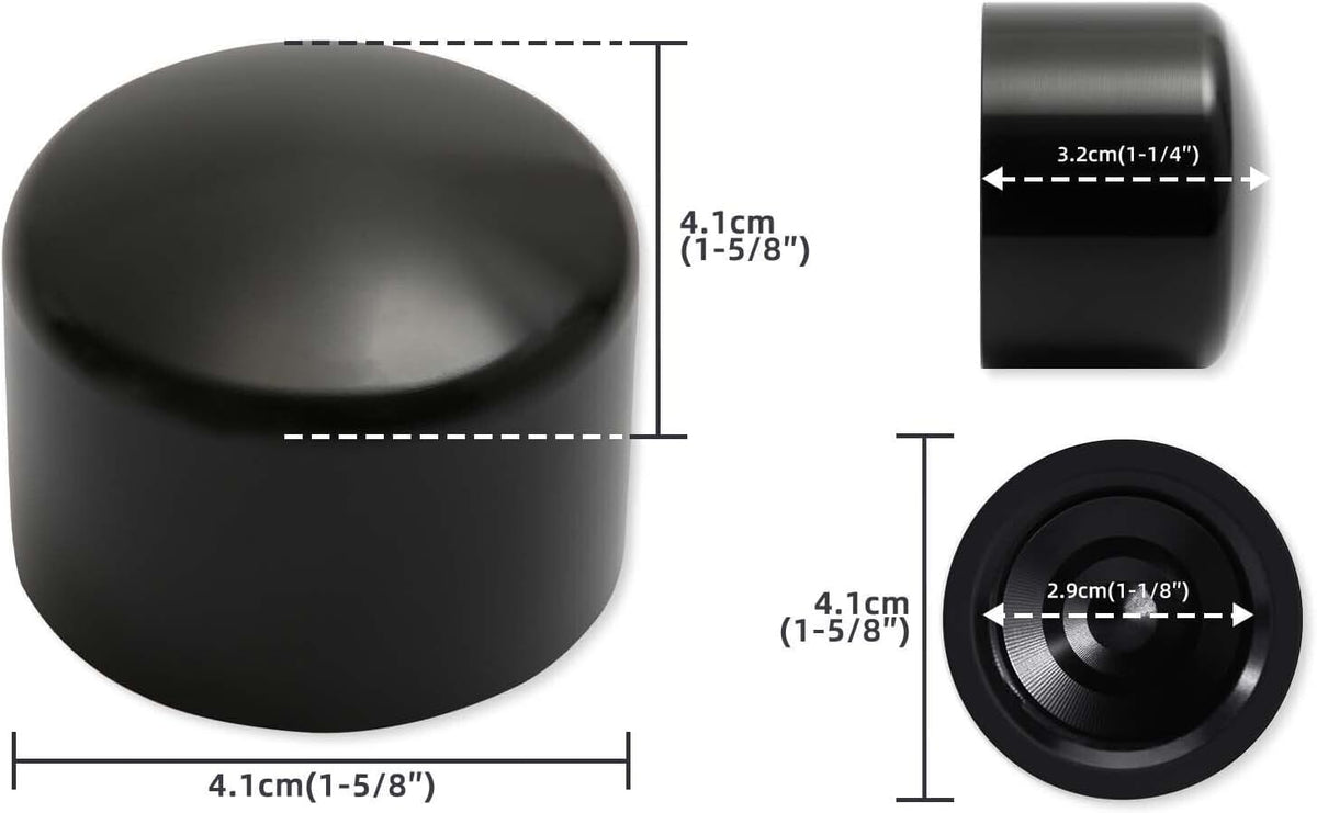 ya 23 10.7 baidi Black front axle cap nut cover for Harley Street, Glide Road, King Softail Dyna-