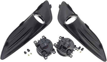 ya 14 9.20 zhengce LH&R Clear Lens Driving Fog Lamps Lights W/Covers Fit for Ford Fiesta 2013-1