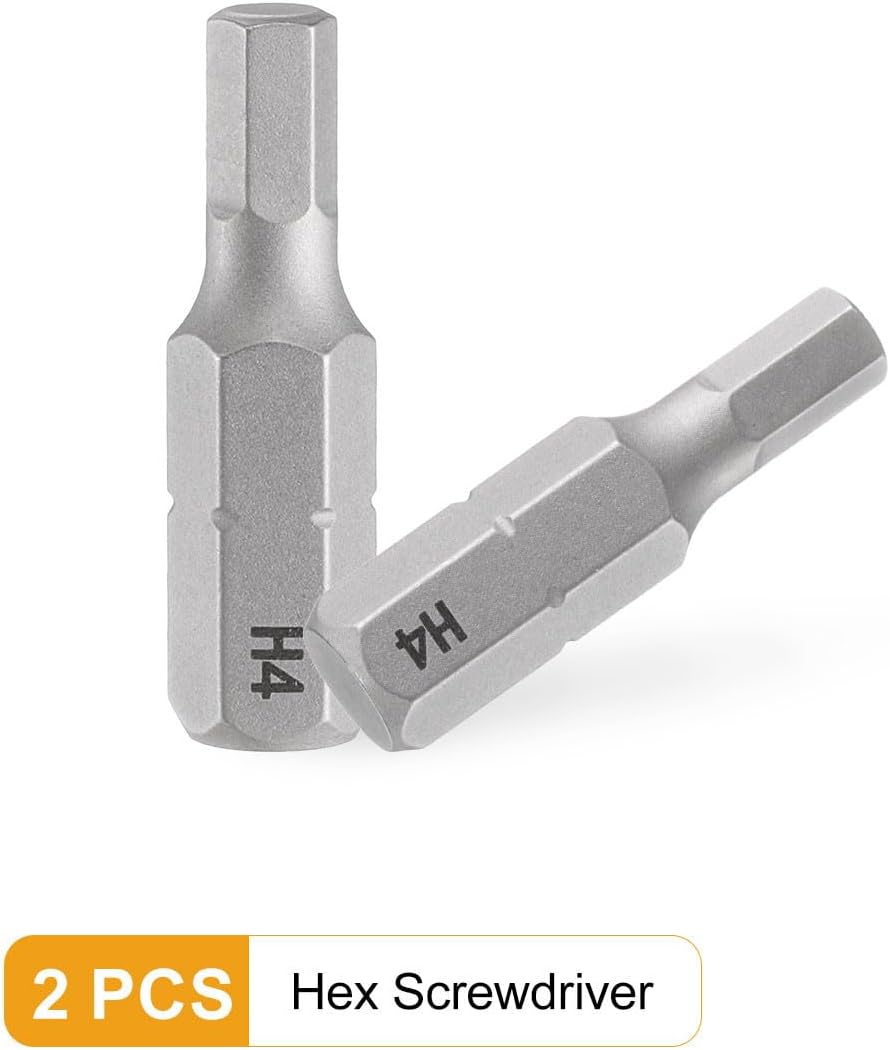 ya 14 9.20 baidi 2pcs H4.0 Magnetic Hex Screwdriver Bit 1/4 Hex Shank 25mm Length S2 Steel-1