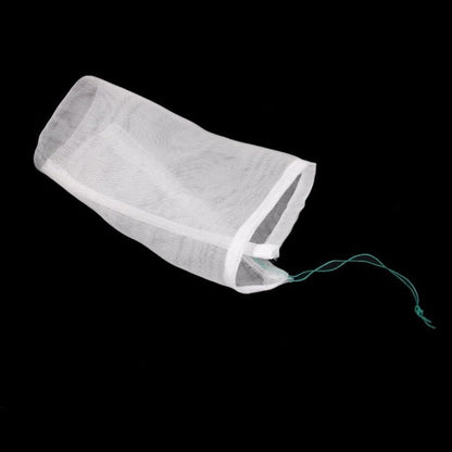 ya 14 9.20 baidi 10pcs 25 * 35cm Drawstring Nylon Mesh Filter Media Bag for Aquarium Garden Pond-1