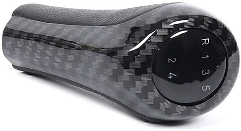 ya 4 8.14 5 Speed Gear Shift Knob Black Carbon fit for BMW 1 Series E81, E82, E87 3 Series E46