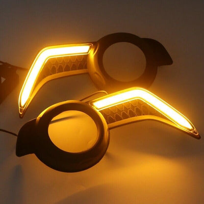 ya 4 8.8 for Toyota 4Runner 2014-2024 Amber LED Fog Lights DRL Daytime Running Lights 