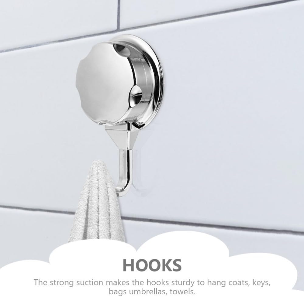 ya 26 10.21 baidi 2 Pieces Suction Cup Hook Transparent Multifunctional Hooks for Shower