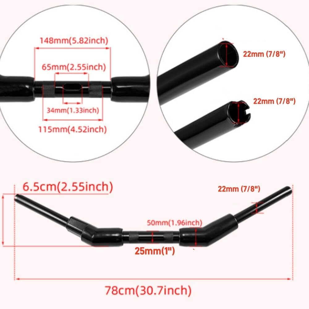 ya 4 8.10 1'' Drag Bar Black Handlebar for Harley Davidson Sportster S RH1250S 2021-2022