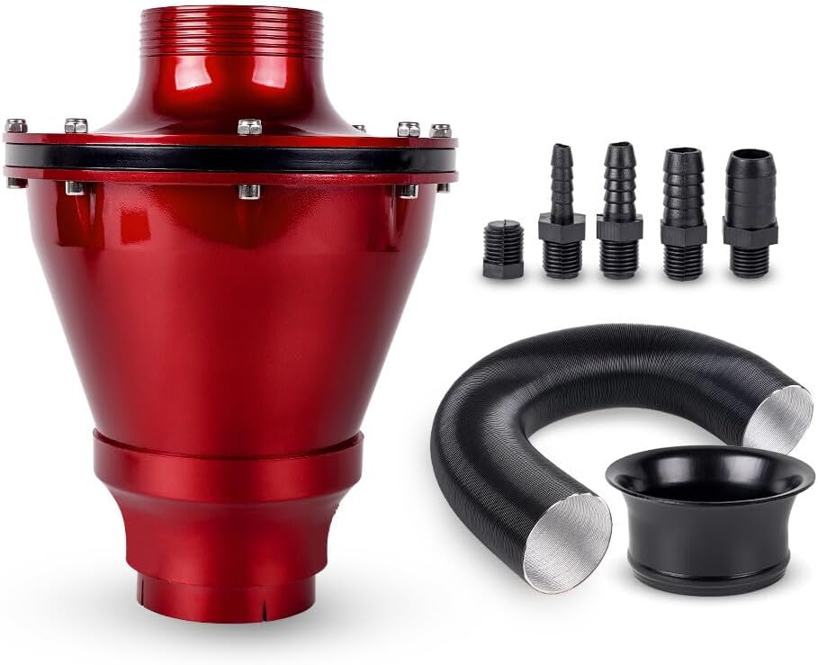 ya 13 9.15 baidi Universal 70mm Cold Air Intake System Air Filter Kit Red Auto Car