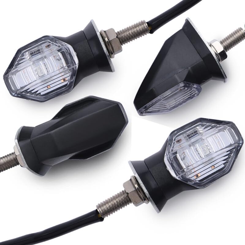 ya 7 8.24 baidi 4X for Mini Motorcycle LED Turn Signal Blinker Light Amber Indicator Universal Lamp