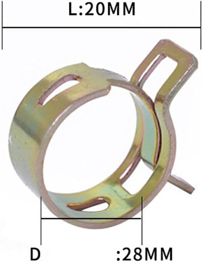 ya 5 8.24 baidi 60x 6-15mm Spring Clips Fuel Water Hose Clip Pipe Tube Clamp Fastener Steel