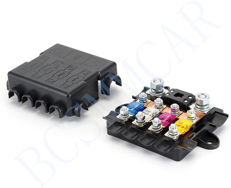 ya 5 8.10 5-Way Waterproof Fuse Box Block Holder Indicator DC 32V 25A-500A For Car Marine