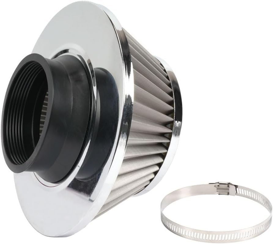 ya 13 9.15 baidi 3 inch 76mm Silver Inlet Cold Air Intake Air Filter Mushroom Head