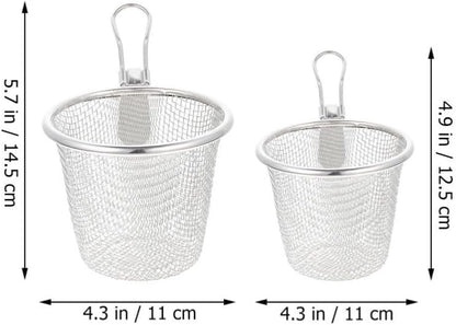 ya 14 9.20 baidi 2 Pcs Colander Set Slotted Spoon Pasta Kitchen Hot Pot Strainer Strainers-1