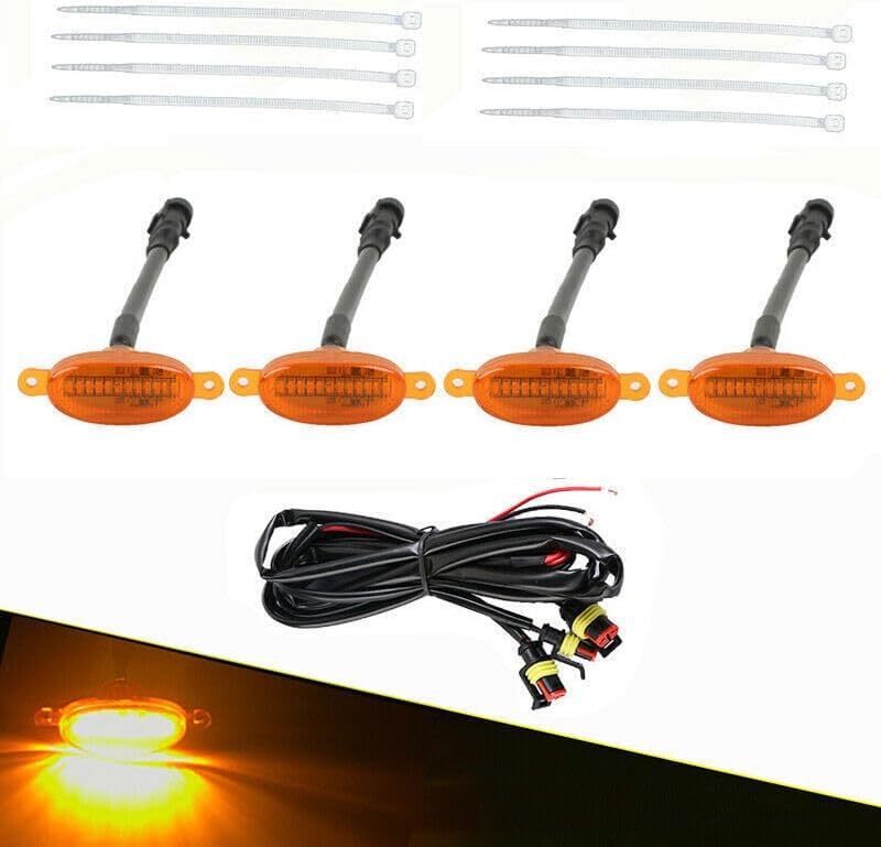 ya 4 8.10 4Pcs for Ford Escape 2013-2021 Front Grille LED Light Raptor Style Grill Trim